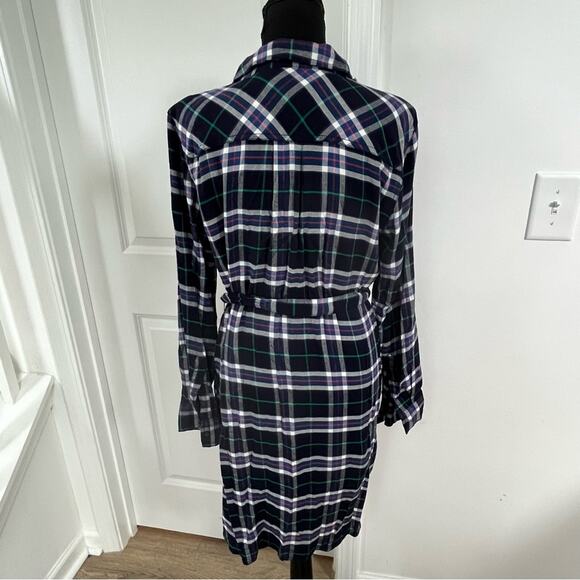 Gap x Pendleton | Plaid Shirt Midi Dress Long Sleeve Collared Flannel | Sz M - Picture 7 of 8
